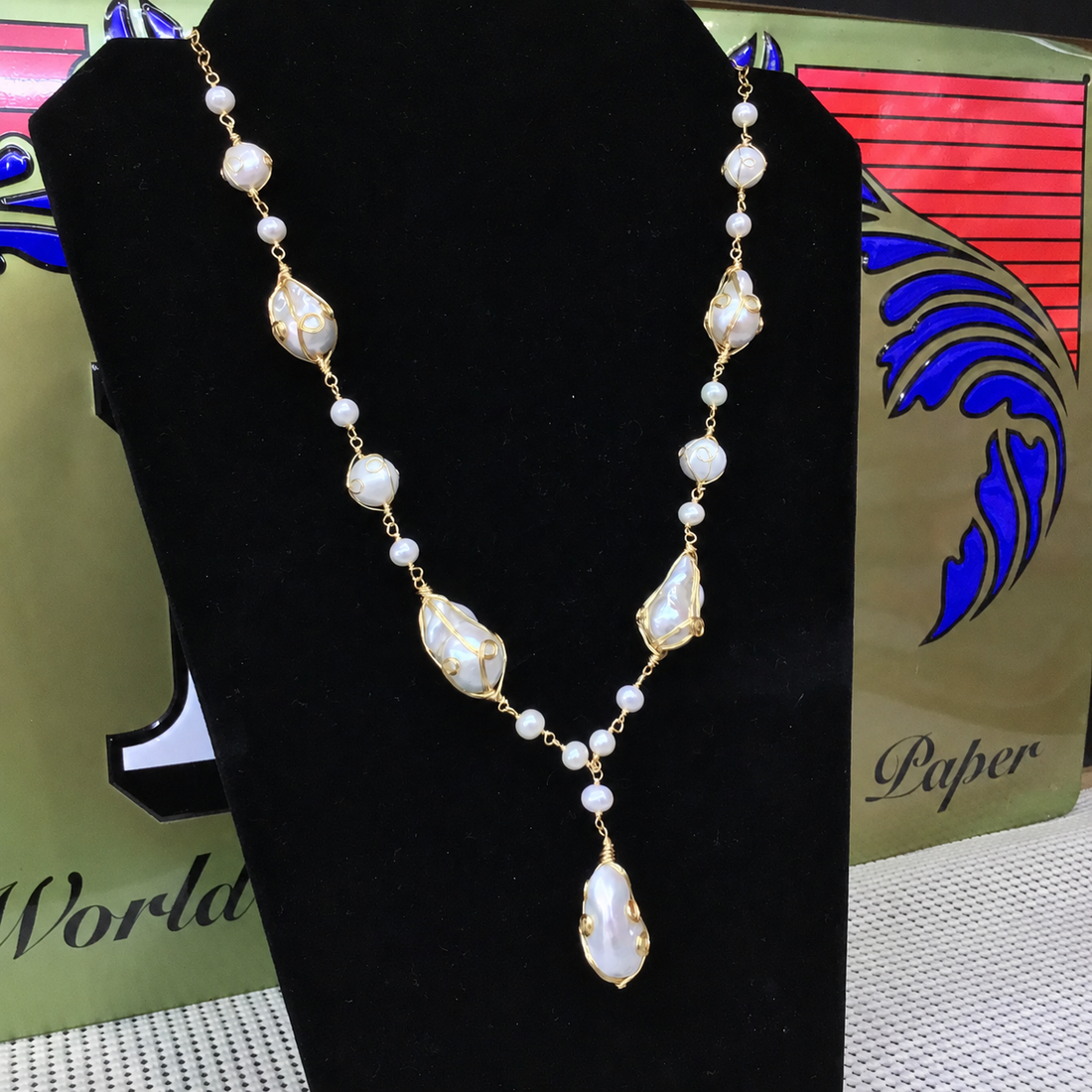 Pearled Stone Necklace