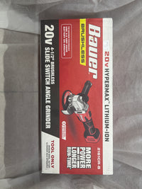 Bauer Brushless 20v Slide Switch Angle Grinder